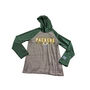 Lightweight Youth medium (8/10) NFL Team Apparel Green Bay Packers Long Hooded
